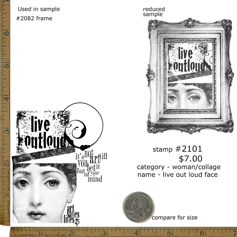 #2101 - Live Out Loud Face - Woman/Collage